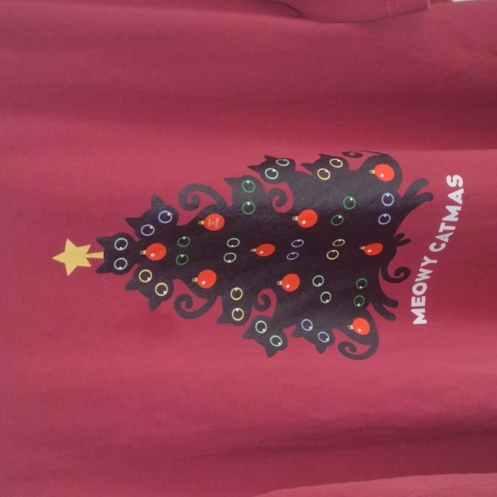 Life Is Good Christmas Cat Crusher Tee, Size XXL - Picture 2 of 3